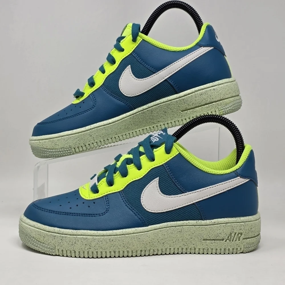 Nike Air Force‎ 1 Low Crater Bright Spruce Volt DM1086-300 GS Youth Size 5Y New